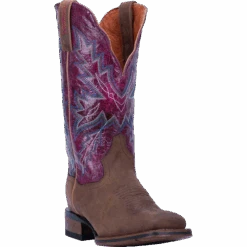 Dan Post Ladies Pasadena Brown & Purple Leather Boots DP4570