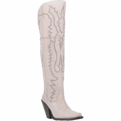 Dan Post® Ladies Loverly White Snip Toe Tall Leather Boots DP4377