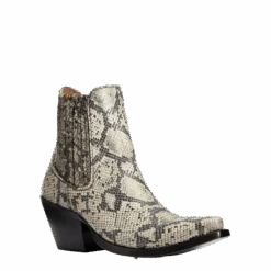 Ariat® Ladies Black & White Snake Eclipse Booties 10033891