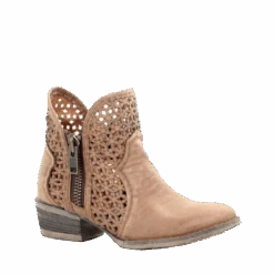 Circle G By Corral Ladies Camel Cutout Shortie Boots Q5020