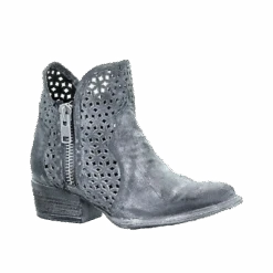 Circle G By Corral Ladies Grey Cutout Shortie Boots Q5059