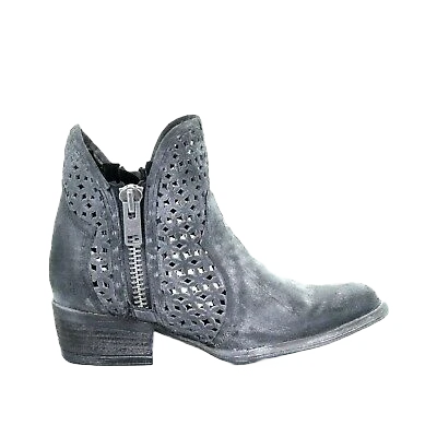 Circle G By Corral Ladies Grey Cutout Shortie Boots Q5059 - Image 2