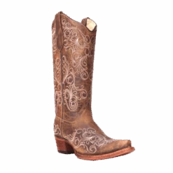 Circle G By Corral Ladies Tan Full Embroidery Boots L5418