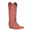 Corral® Ladies Red Embroidered Snip Toe Boots L6001