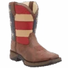 Durango Children's 8" Square Toe Patriotic Western Flag Boots BT245C / BT245Y