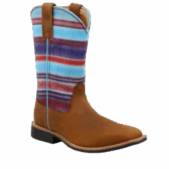 Hooey® Children's Distressed Saddle & Blue Multi-Color Boots YHY0011