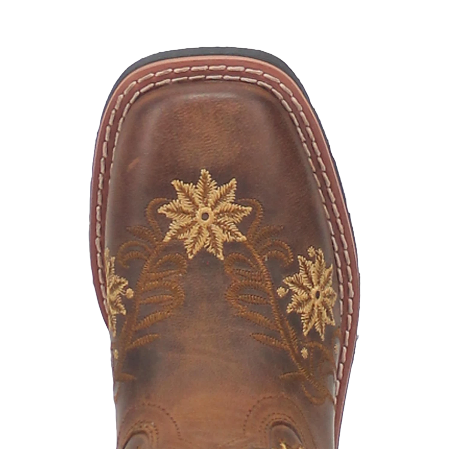 Dan Post Youth Gardenia Embroidered Honey Brown Leather Boots DPC3942 - Image 2