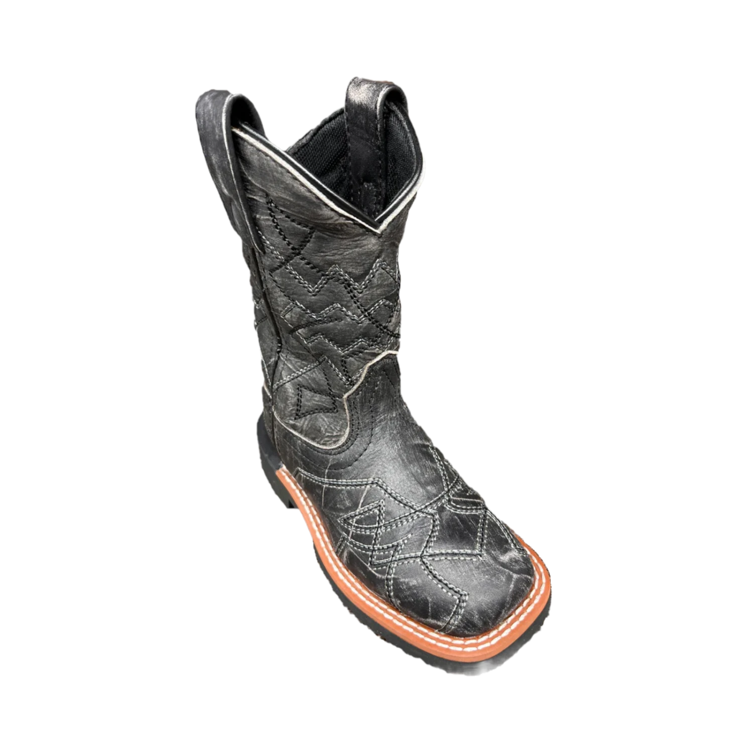 Dan Post® Toddler Boy's Quinn Square Toe Black Leather Boots DPC3939