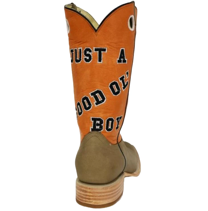 RockinLeather Men's Orange "Just A Good Ol' Boy" Boots 1156 - Image 2