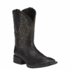 Ariat Men’s Black Sport Wide Square Toe Western Boot 10016292