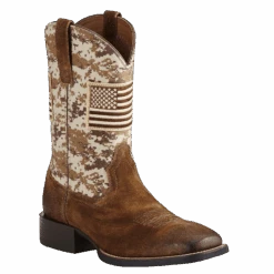Ariat® Men's Sport Patriot Sand Storm Camo Amercan Flag Boots 10019959