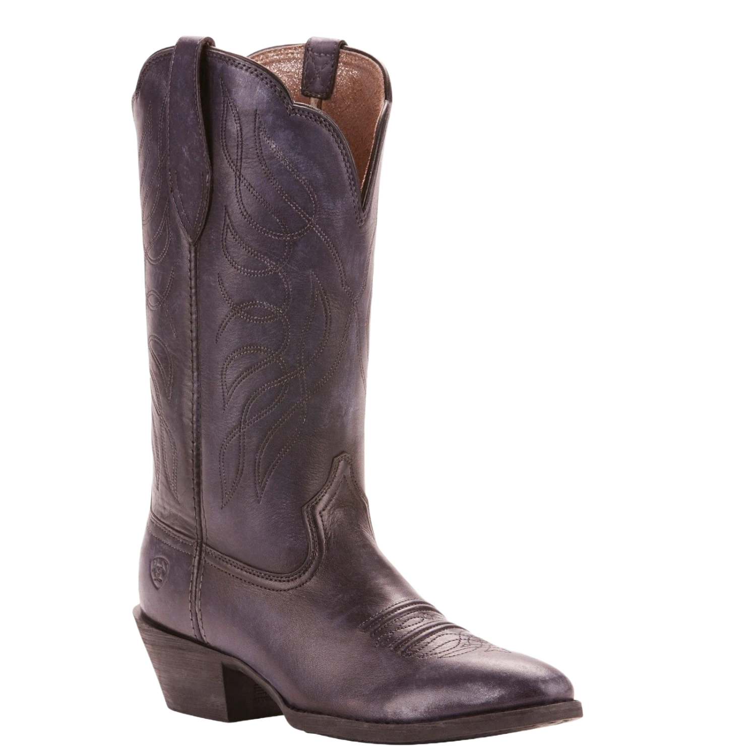 Ariat Ladies Heritage Western Distressed Black R Toe Boots 10025118