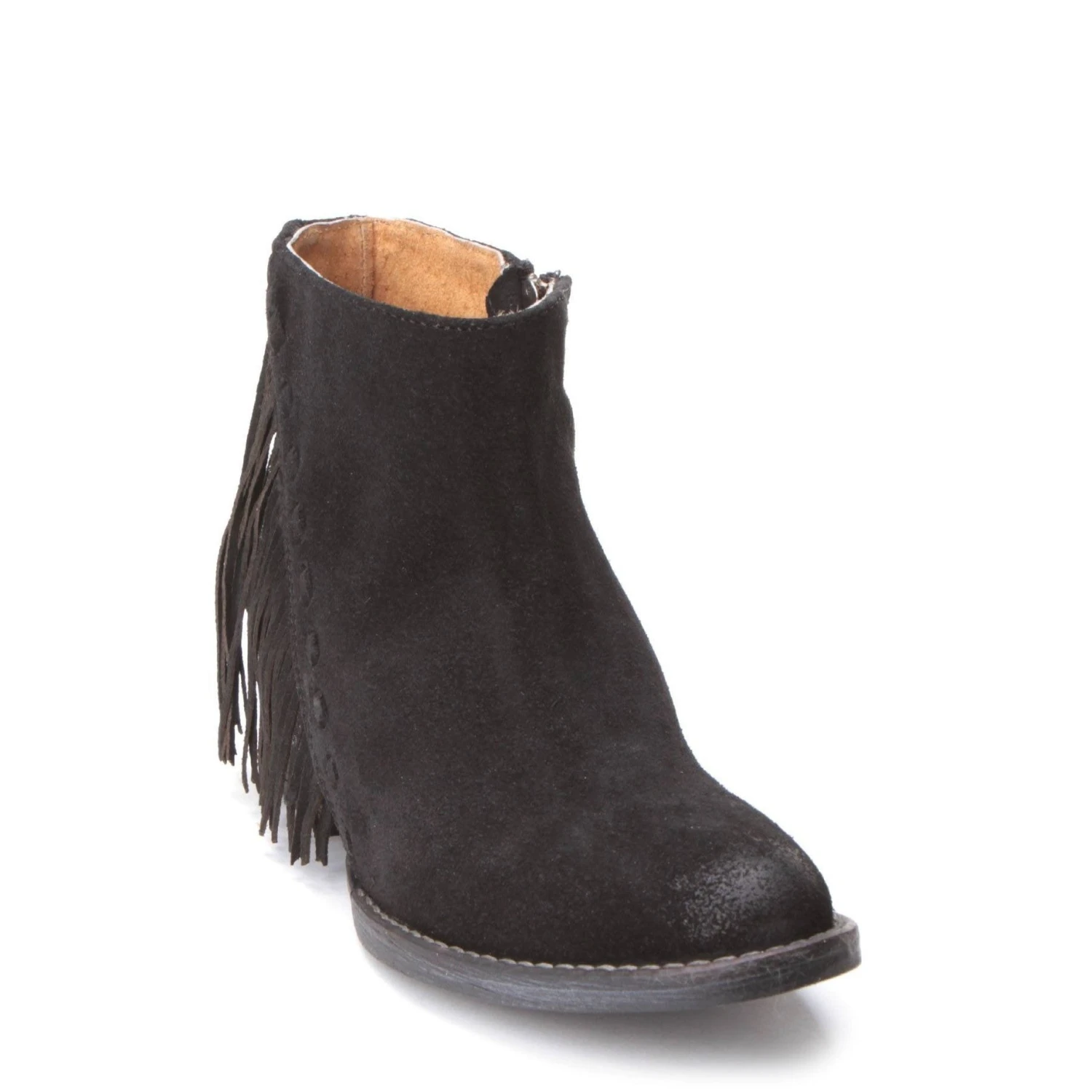 Circle G By Corral Ladies Black Suede Side Fringe Bootie Q0036 - Image 6