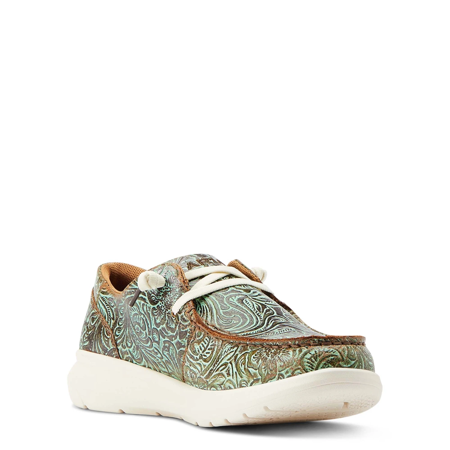 Ariat® Ladies Hilo Vintage Floral Emboss Turquoise Shoes 10044588 - Image 5