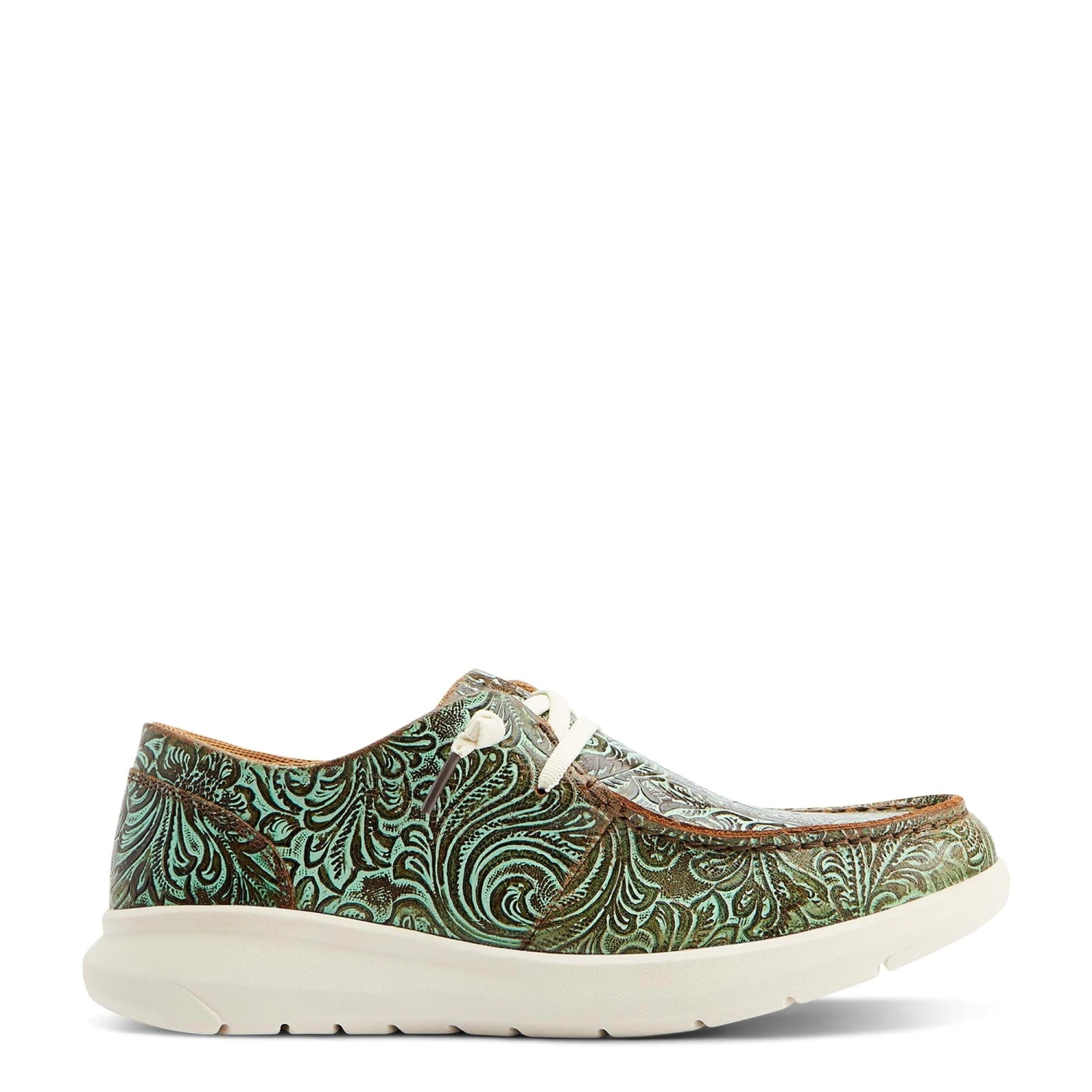 Ariat® Ladies Hilo Vintage Floral Emboss Turquoise Shoes 10044588 - Image 3
