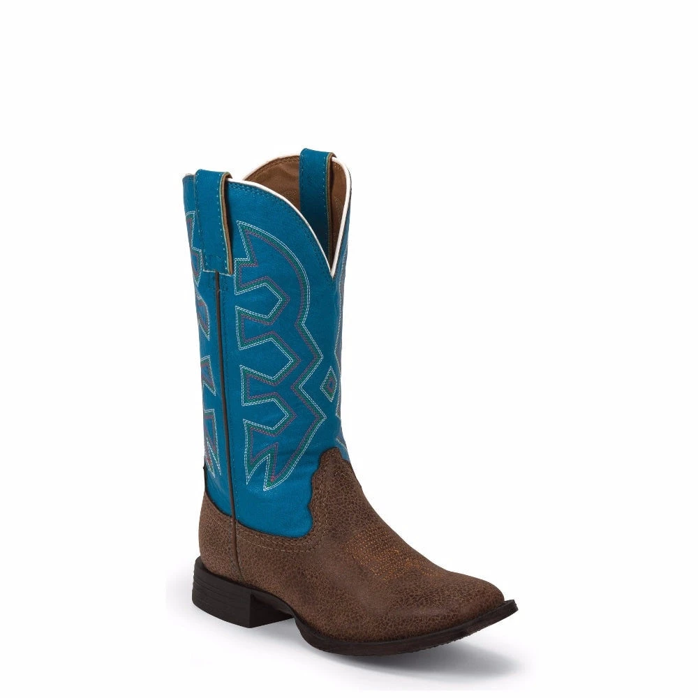 Nocona Children's Let's Rodeo Blue & Chocolate Pebble Boot NK5050