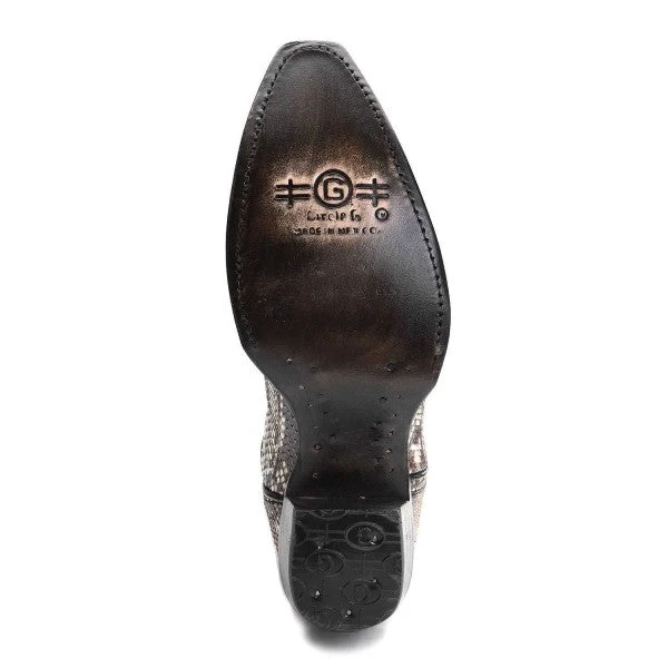 Circle G By Corral Ladies Black Python Embroidery Boots L5698 - Image 3