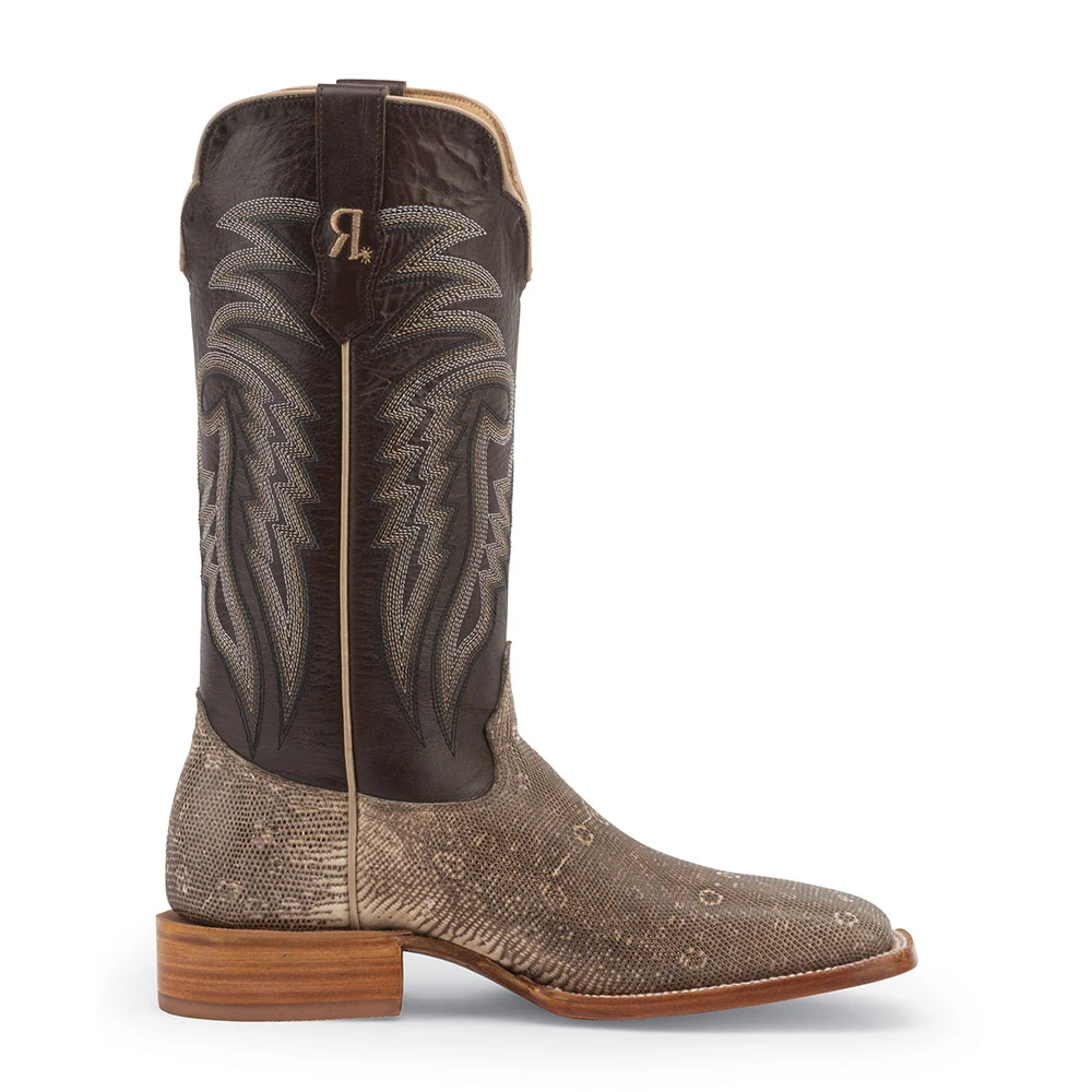 R. Watson Men's Natural Ring Lizard Square Toe Boots RW7900-2 - Image 3