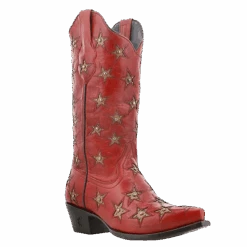 Black Star Ladies Western Marfa Snip Toe Red Bone Boots WBSN001